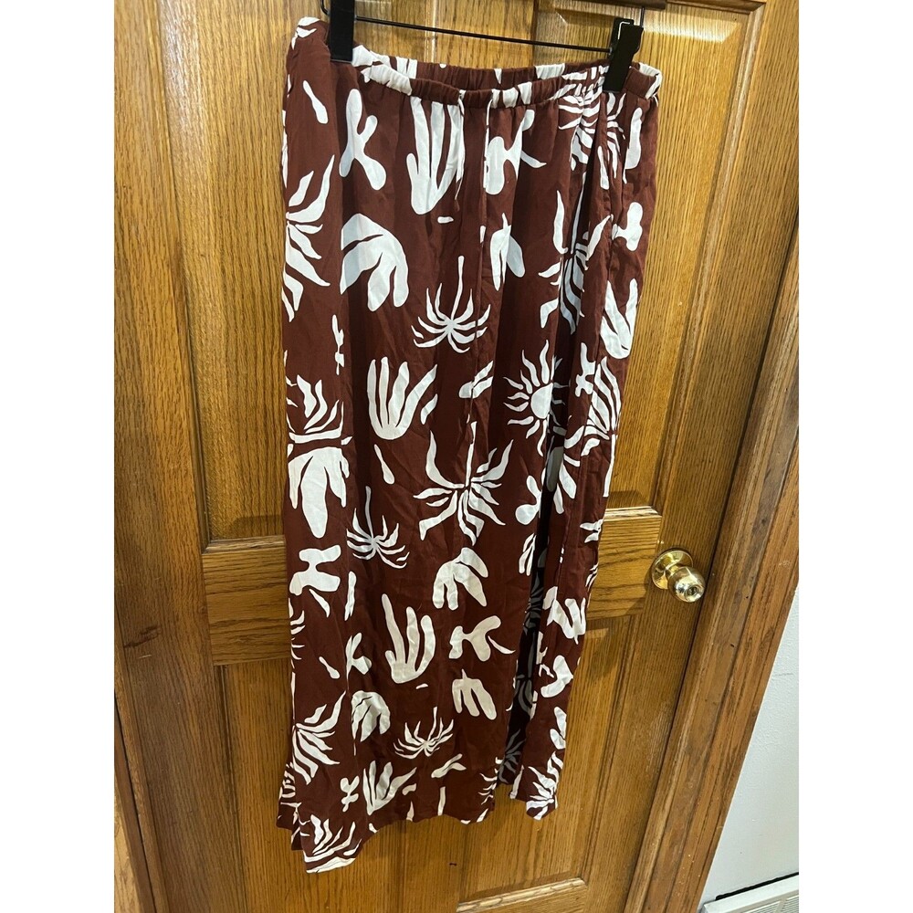 VeryJ  Size large L Cocoa Brown Hawaiian Maxi Skirt